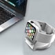thumbnail image 3 of Soporte Del Cargador Soporte de cargador de reloj de aleación de aluminio antideslizante para Apple Watch (plateado), 3 of 4