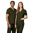 thumbnail image 5 of Adar Universal Unisex Scrubs - V-Neck Tunic Scrub Top - 601 - Olive - 2X, 5 of 7