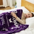 thumbnail image 3 of Birthday Gifts for Women/Men/Her/Him Friendship Blanket Purple 60"x50", Happy Birthday Decorations Women/Men Throw Blanket, Bday Gifts for Women Unique, Best Birthday Gift Ideas, 3 of 6