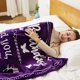 thumbnail image 3 of LHSHID Birthday Gifts for Women/Men/Her/Him Friendship Blanket Purple Happy Birthday Decorations Women/Men Throw Blanket Bday Gifts for Women Unique Best Birthday Gift Ideas 30"x40", 3 of 5