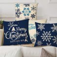 thumbnail image 3 of Funie Eye-catching Pillowcase Wear Resistant Flax Christmas Themed Pillow Cover Decor for Home, 3 of 8