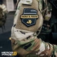 thumbnail image 3 of Hero's Pride "Don't Tread on Me" Patch, Gold with Black Border, Hook Backing, 3 of 3