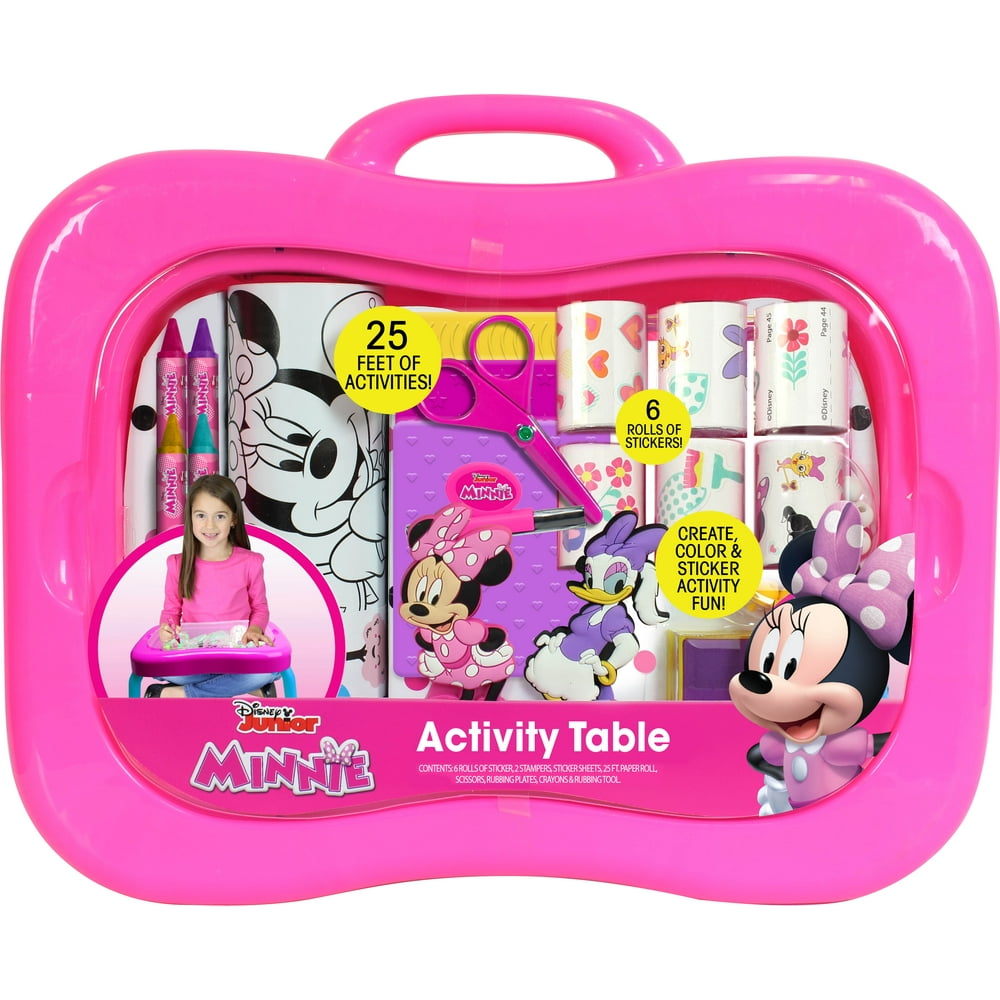 disney's minnie mouse activity table chairs set