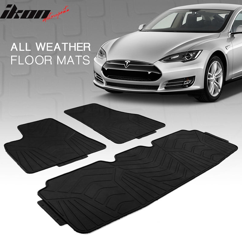 Compatible With 12 19 Tesla Model S Latex All Weather Floor Mat