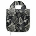thumbnail image 1 of Floral Portable Fabric Shopping Tote, Monochrome Classic Vintage Sunflower Peony Bird Butterfly Motifs Pattern, Everyday Use Foldable and Study Grocery Market Bag, Dark Grey Off White, by Ambesonne, 1 of 4