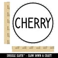 thumbnail image 2 of Cherry Flavor Scent Rounded Text Self-Inking Rubber Stamp Ink Stamper - Red Ink - Large 1-1/2 Inch, 2 of 7