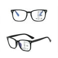 thumbnail image 1 of Progressive Multifocus Reading Glasses Blue Light Blocking Computer Readers for Women Men Rectangular Eyewear Lightweight Magnification Presbyopia Eyeglasses,Matte Black, +2.50, 1 of 8