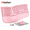 pink, variant on Meetion Ergonomic Keyboard and Mouse, White Gray, Split Design with Vertical Mouse, Rechargeable