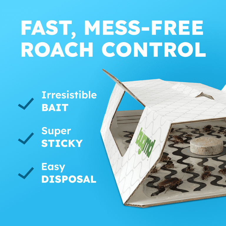 bugmd Cockroach Catcher 2 Pack, 24 Roach Traps with Bait, Sticky