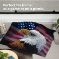 thumbnail image 5 of Dawhud Direct Fleece Throw Blanket By Collin Bogle Bald Eagle Portrait, 5 of 7