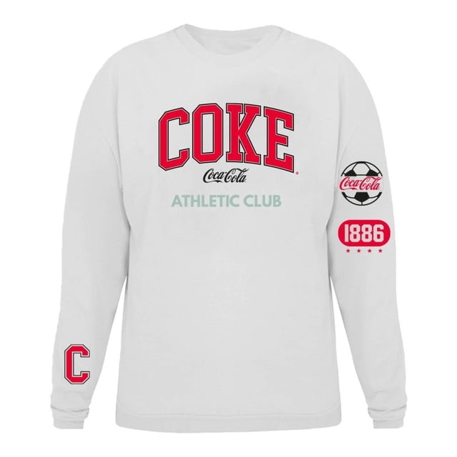 Sudadera Coca Cola para Caballero Logo Blanco Talla EG