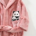 thumbnail image 4 of Gibobby Kids Soft Coral Fleece Bathrobe,Warm Hooded Sleep Robe with Waist Belt,Cute Cartoon Design,for Toddlers Children 2-12Y,Multi-Use Lounge Wear Kids Toddler Pajamas,Pink,Size 13-14T, 4 of 6