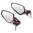 thumbnail image 2 of 2pcs Motorcycle CNC Handle Aluminum Plane Rear View Side Mirror Reflector Accessory(Red ), 2 of 9