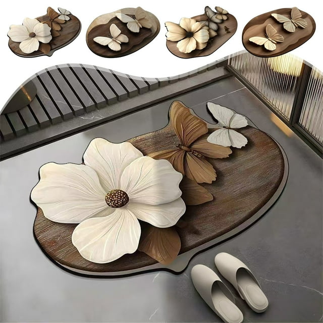 Tapete de Diatomeas, Alfombra de Baño Superabsorbente, Antideslizante, Cómoda, Suave y Cálida, Ideal para El Baño, Ideal para La Seguridad Familiar y de Fácil Mantenimiento.
