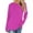 Hot Pink, variant on Women Long Sleeve Tops 2025 Fall Fashion Casual Crew Neck Pullover Shirt Loose Comfy Solid Color Tops with Pockets Purple M