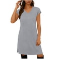 thumbnail image 2 of Roncen Summer Dresses for Women 2026 V-Neck Casual Sundresses T-Shirt Dress, 2 of 6