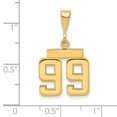 thumbnail image 4 of Auriga Fine Jewelry 14K Yellow Gold Polished Number 99 Charm Pendant for Women, 4 of 4