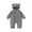 Gray, variant on Busydd Baby Girls' Clothing 0-12 Months Long Sleeve Zip Warm Fuzzy Baby Boy Romper Winter Long Sleeve Solid Color Hooded Newborn Girl Outfits