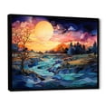 thumbnail image 2 of Designart "Vibrant Mountain Sunset I" Sunrisesunset Floater Framed Canvas Wall Art, 2 of 5