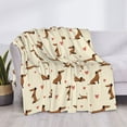 thumbnail image 3 of Yiaed Heart Dachshund Print Blanket Throw Blanket Soft Cozy Flannel Blanket for Home Bed Sofa Couch Chair-80"x60", 3 of 6