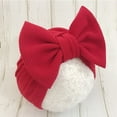 thumbnail image 3 of 0-6 Month Baby Cute Unisex Hat Solid Elastic Big Bow Design Hat, 3 of 9