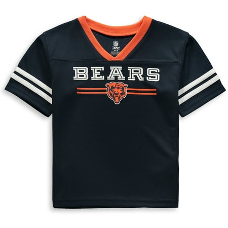 Bear Mesh - Toddler Navy Chicago Bears Mesh Jersey V-Neck T-Shirt