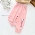 thumbnail image 4 of Anime Sanrio Hellokittys My Melody Cinnamoroll Kuromi niños pantalones largos Kawaii Casual niñas niño pantalones de algodón primavera bebé pantalones de chándal, 4 of 5