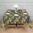 thumbnail image 3 of Yellow Lemon Fruit Flowers Square Tablecloth,Waterproof Square Table Cover,Wipeable Spillproof Washable Table Cover for Home Kitchen Party Decor 42"X42"(107x107cm), 3 of 6