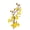 Yellow, variant on 1 Pack Red Artificial Plum Blossom, Faux Flower Branch for Home, Garden, Wedding, and Party Decor