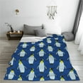 thumbnail image 5 of Pofeuu Beautiful King Penguin Pattern Print Ultra-Soft Micro Fleece Blanket,for Bed Or Sofa,All Season Throw Blankets Flannel Blanket-40"x30", 5 of 7