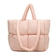 thumbnail image 2 of Bolso de hombro acolchado para mujer, bolso Hobo informal con asa superior, bolso de compras con almohada, 2 of 9