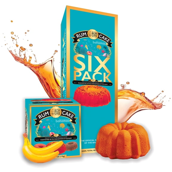 Banana rum cake 4 oz six pack