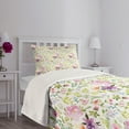 thumbnail image 5 of Ambesonne Watercolor Quilted Bedspread Set 2 Pcs, Gentle Spring Floral, Twin Size, Multicolor, 5 of 6