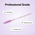 thumbnail image 2 of 50Pcs Disposable Lash Mascara Brushes, Spiral Lash Brush Applicators with Crystal Handles, Applicator Brow Brush Makeup Set, Lash Brush Makeup Tool, Purple, 2 of 7