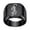 Black, variant on Men's Stainless Steel Creative Punk Tiger Square Ring Black Size 14