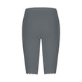 thumbnail image 4 of Noric Women's Plus Size Workout Shorts Tummy Control Compression Scallop Hem Athletic Yoga Shorts for Summer, 4 of 6