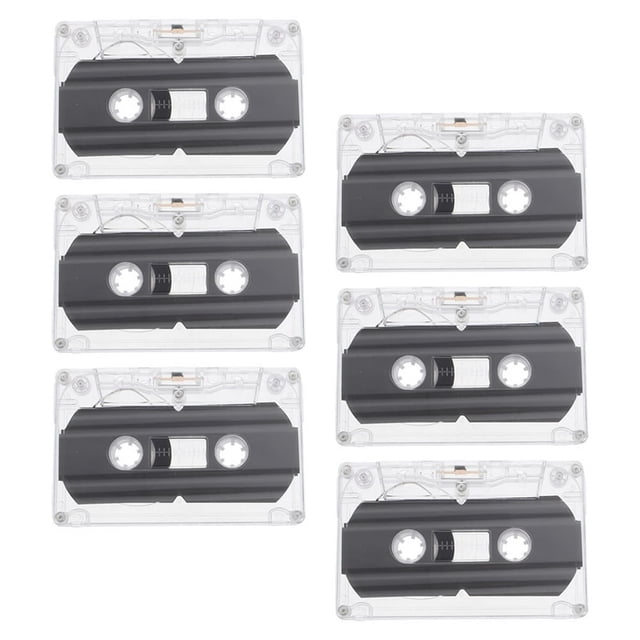 CUITING 6 Pcs Blank Tape Magnetic Recordable Audio Tapes Recording Cassette Empty 30-minute for