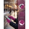 thumbnail image 5 of Spencer 2 Pairs Winter Warm Texting Gloves for Women Men, Knit Gloves Touchscreen Anti-Slip Silicone Gel Thermal Soft Lining Elastic Cuff Texting Gloves "Rose Red,Women", 5 of 8