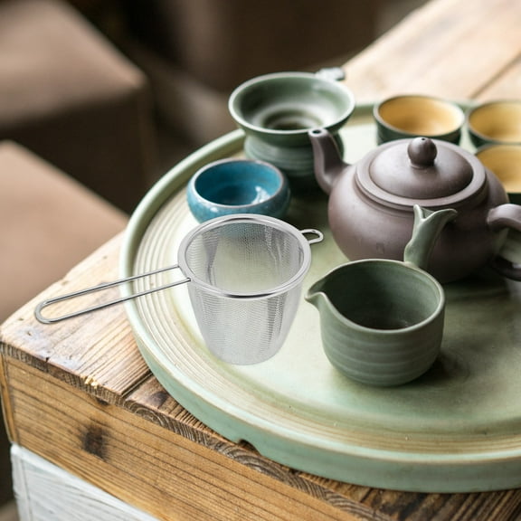 LEORX Multifunctional Stainless Steel Tea Basket with Handle for Tea Steeping