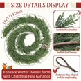 thumbnail image 2 of Guvpev 16FT Christmas Norfolk Pine Garland - Real Touch Green Faux Greenery Garland - Artificial Realistic Cedar Garlands for Mantel, Front Porch, Stairs - Indoor Outdoor Winter Christmas Decorations, 2 of 12