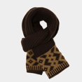 thumbnail image 3 of Krdevn 3Pcs Winter Knit Hat Scarf Touch Screen Gloves Set, Thermal Warm Snowflake Print Beanie Neck Wrap Gloves Kit for Men Women,Coffee, 3 of 6
