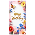 thumbnail image 5 of Floral Design Birthday Banner Butterfly Nature Theme for Celebration Party Indoor Outdoor, 5 of 6