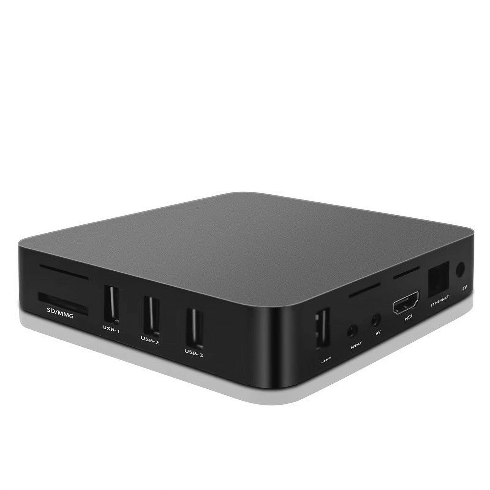 4GB+32GB Android TV Box, 4K HD TV Box with Infrared Remote Control (4GB+32GB,US PLUG)