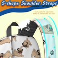 thumbnail image 5 of Pug and Dog Paw Print 17" Waterproof Oxford School Backpacks for Teens, S-Shape Padded Straps, for School, Travel, Hiking, Camping, 5 of 5