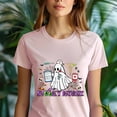 thumbnail image 5 of Spooky Nurse Graphic T-Shirt for Women Men | Funny Ghost Medical Tee, Natural, Size 3XL, 5 of 6