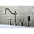 thumbnail image 2 of Kingston Brass KS1798TXBS Widespread Kitchen Faucet, Brushed Nickel, 2 of 3