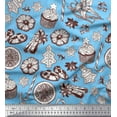 thumbnail image 1 of Soimoi Satin Silk Fabric Spices,Cookies & Cupcake Food Printed Craft Fabric by the Yard 42 Inch Wide, 1 of 1
