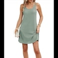 thumbnail image 1 of Vestido de Verano Sin Mangas con Cuello Redondo y Tirantes Finos con Bordado de Ojales para Mujer Judías L, 1 of 10