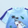 thumbnail image 6 of Staki Boy Sunsuit Swimwear Boys Swim Set - 2 Piece Quick Dry Sun Protection Kids Rash Guard Short Sleeve Swim Shirt and Boys Swim Trunks 2T 3T 4T Blue,2-3 Years, 6 of 8
