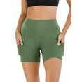thumbnail image 2 of FANNYC Athletic Work Women's High Waist Yoga Shorts Stretch Comfort Biker Shorts Athletic Running Volleyball Gym Workout Sports Shorts Fitness Gym Loungewear With Side Pockets, 2 of 6
